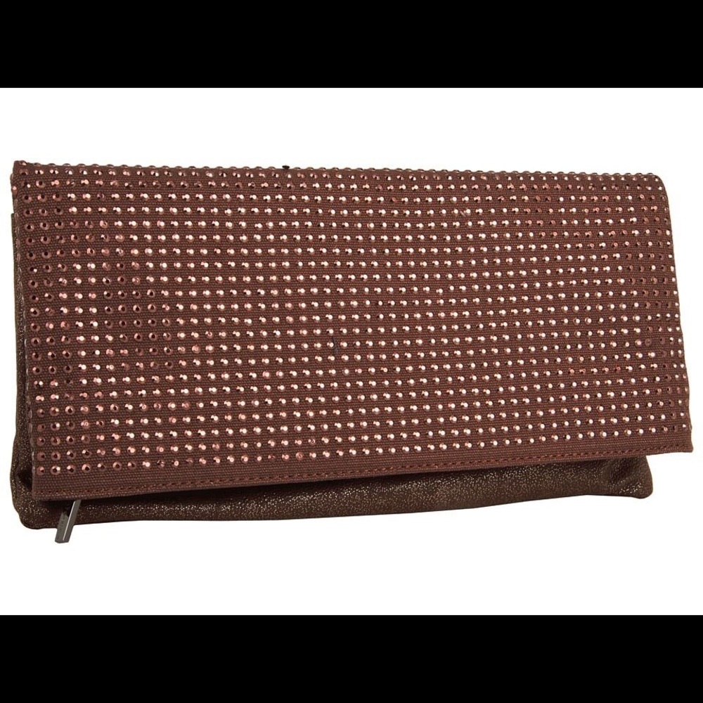 BCBGeneration Bronze Foldover Clutch